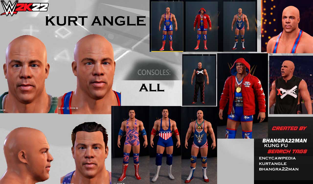 WWE 2K22 Kurt Angle Face Scan Upload by Bhangra22man